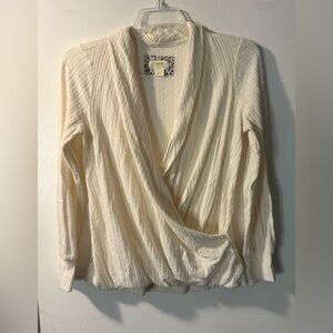 Anthropologie Maeve Rafaela Faux Wrap Deep V-Neck Size M